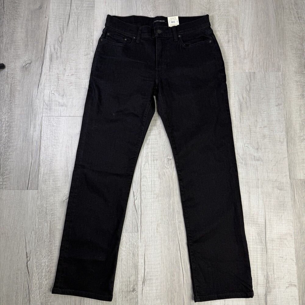 Lucky Brand 363 Vintage Straight Coolmax Jeans Black Men 31x30 Denim Stretch N